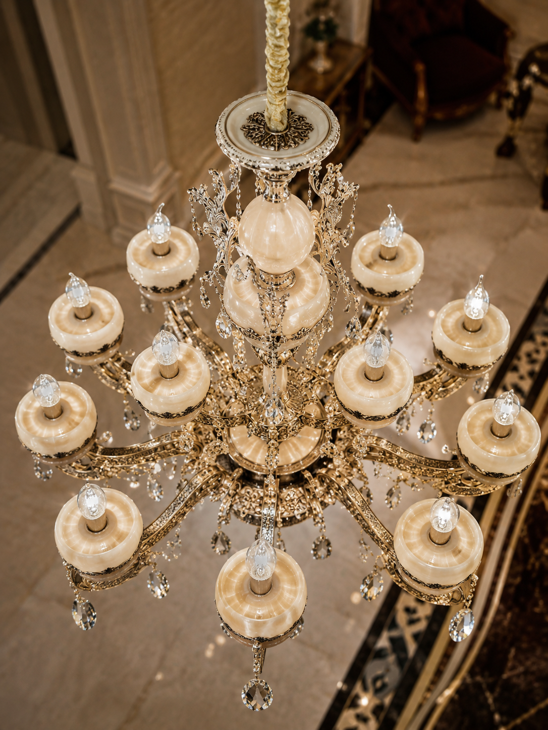 The Pavellia Royale Chandelier — Luxury Ornate Crystal Candle-Style Pendant