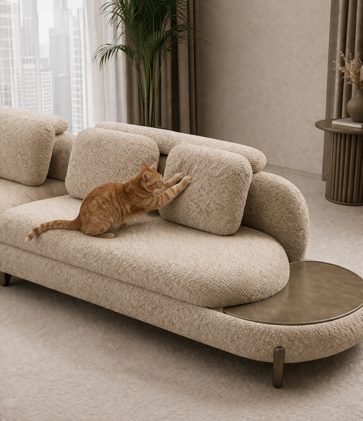 scratch proof fabric sofa