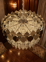 The Dorevian Chandelier — Luxury Geometric Crystal Cascade Chandelier