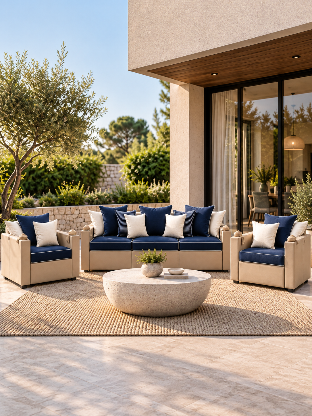 The Azure Outdoor Sofa — Luxury Contemporary 3 Seater Sofa
