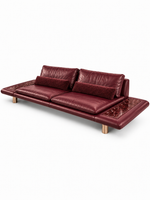 The Iverson Sofa — Luxury Burgundy Leather Sofa