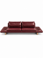 The Iverson Sofa — Luxury Burgundy Leather Sofa