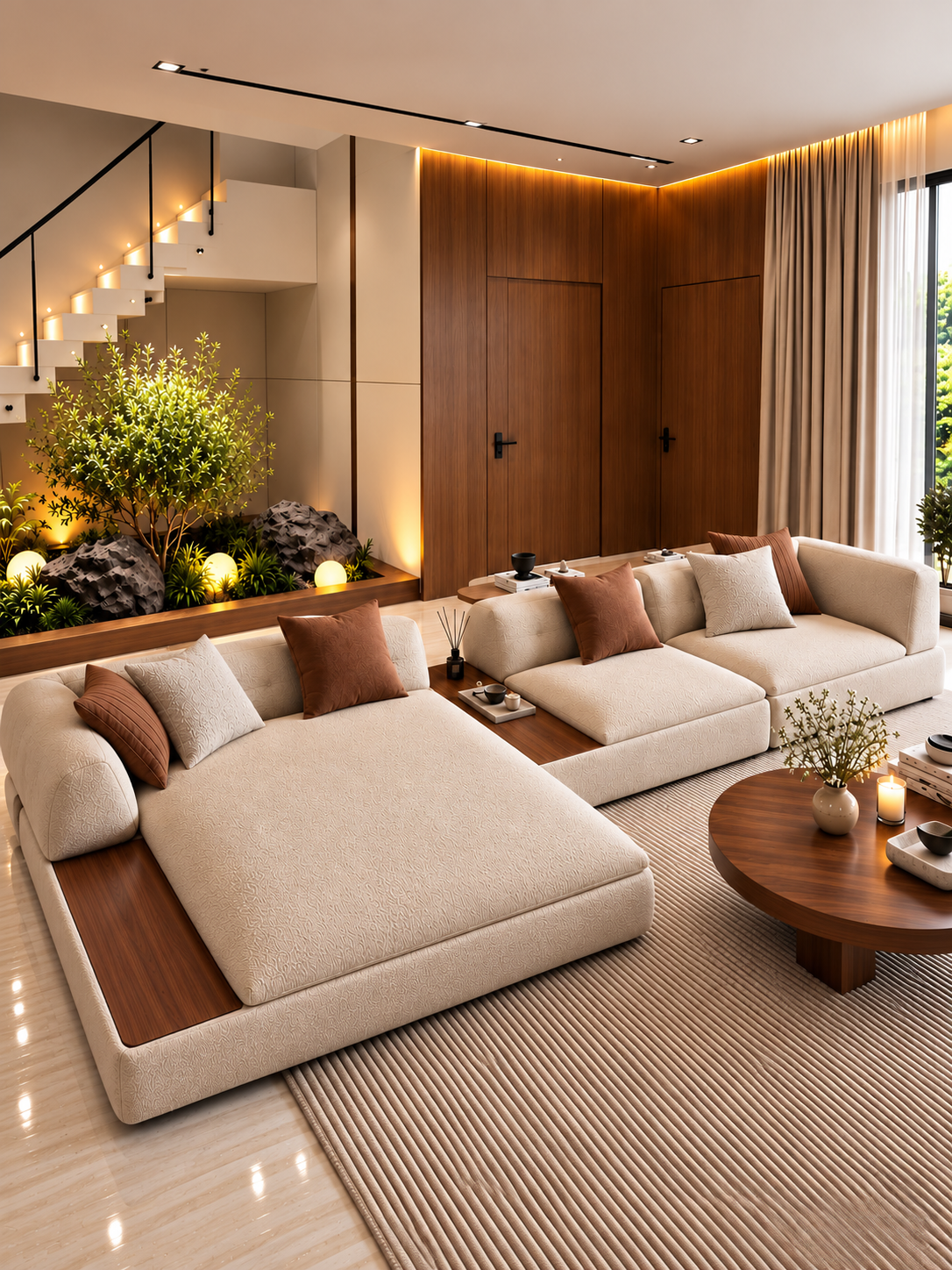 The Élan Sofa — Luxury Curved Modular Lounge Sofa