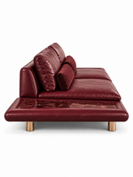 The Iverson Sofa — Luxury Burgundy Leather Sofa