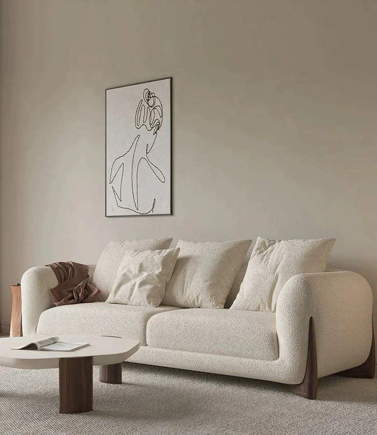 Aster Modern Luxury 3 Seater Boulce Sofa