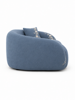 The Ivorelle Sofa — Luxury Embroidered Curved 3 Seater Sofa