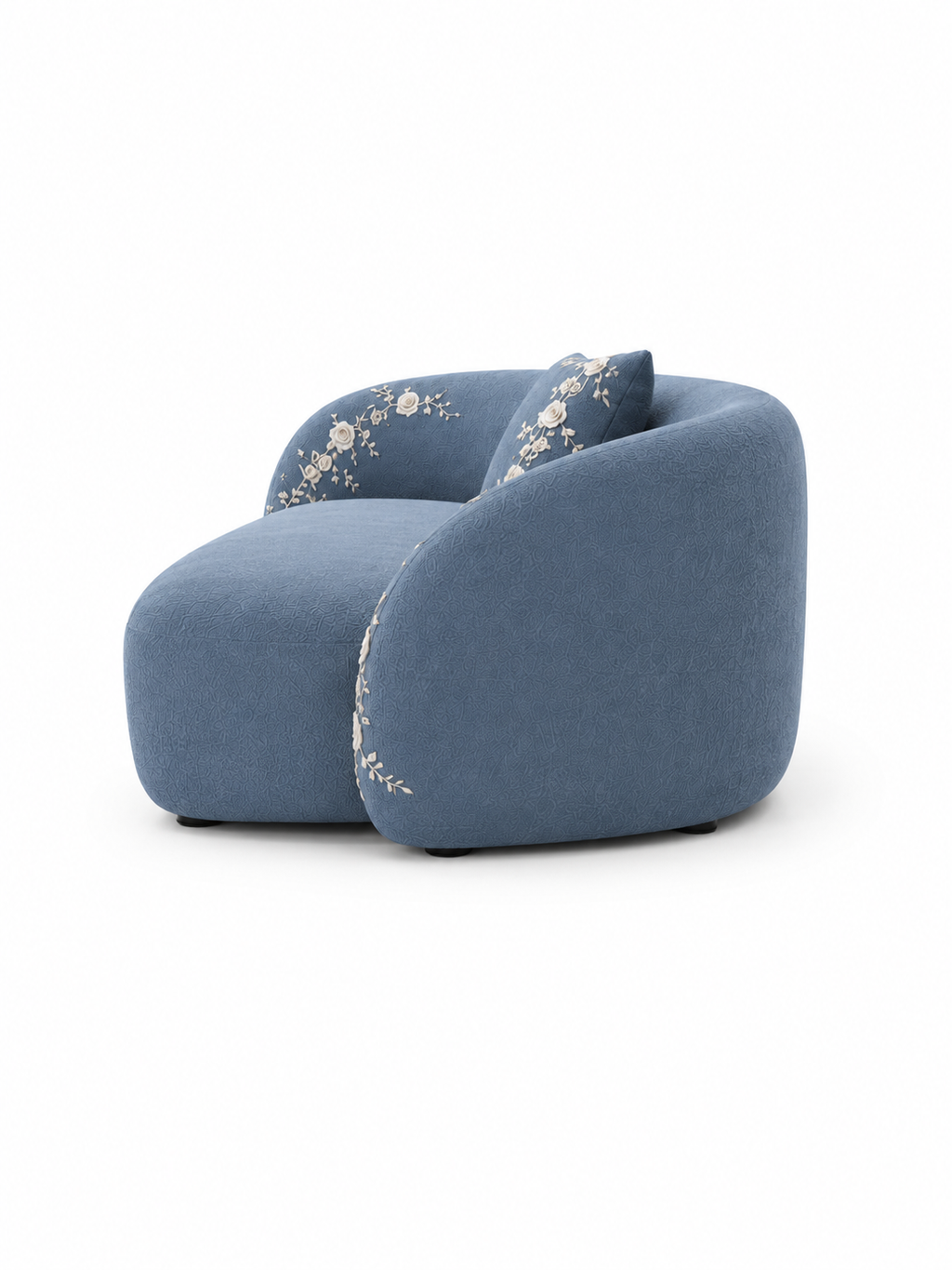 The Ivorelle Sofa — Luxury Embroidered Curved 3 Seater Sofa