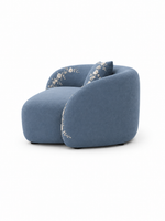 The Ivorelle Sofa — Luxury Embroidered Curved 3 Seater Sofa