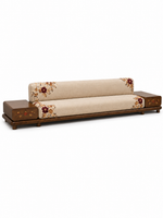 The Gulmira Sofa — Luxury Floral Wooden Sofa