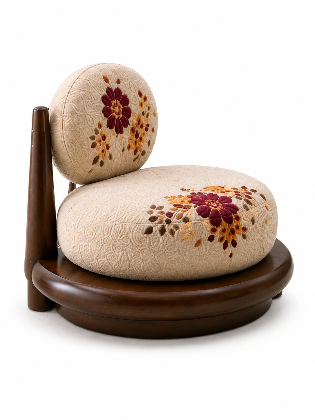 The Gulmira Sofa — Luxury Floral Wooden Sofa