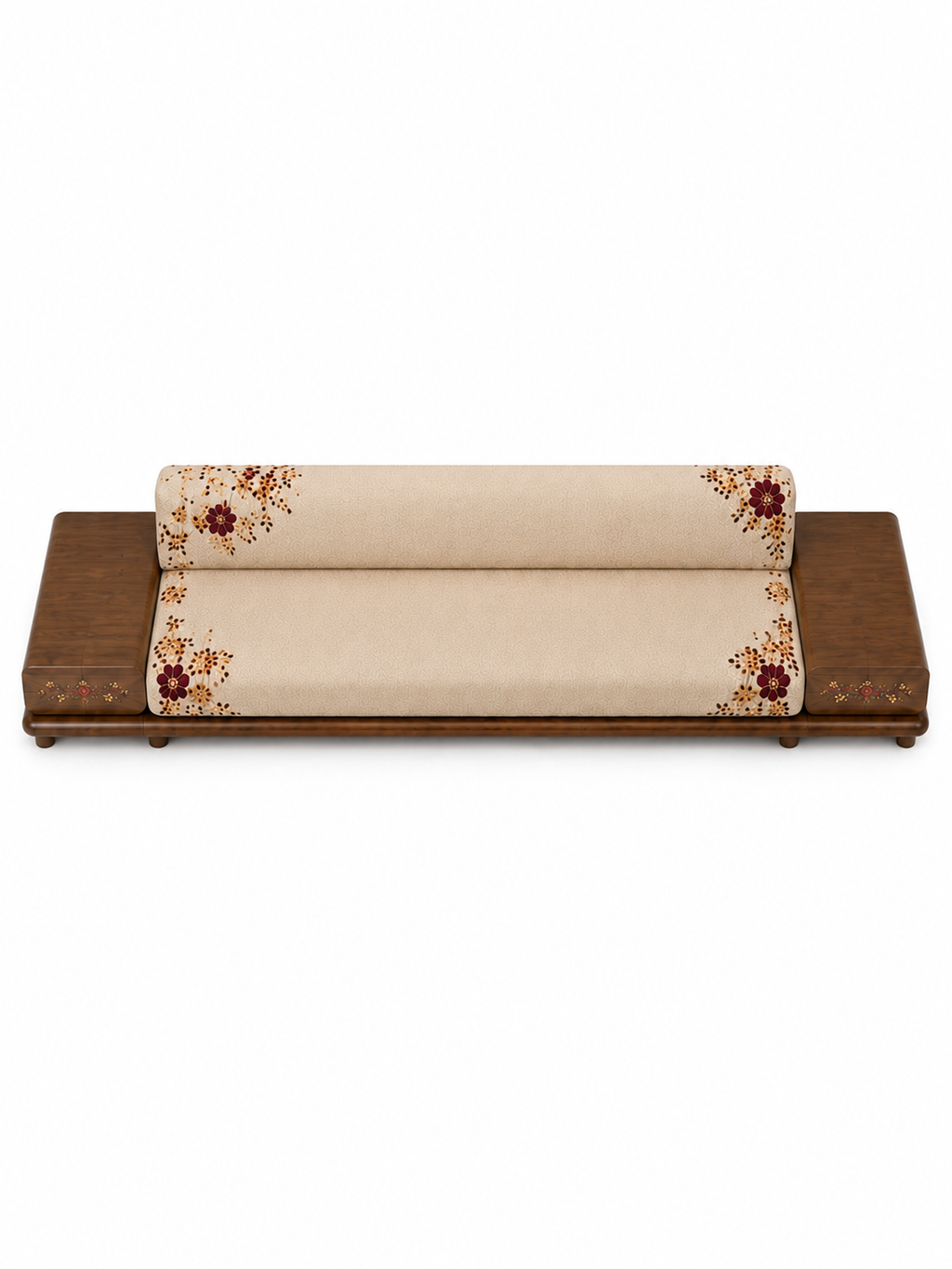 The Gulmira Sofa — Luxury Floral Wooden Sofa