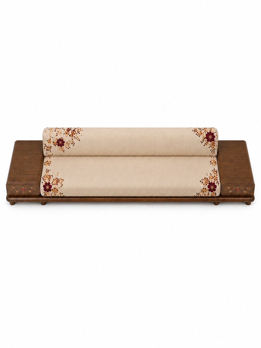 The Gulmira Sofa — Luxury Floral Wooden Sofa
