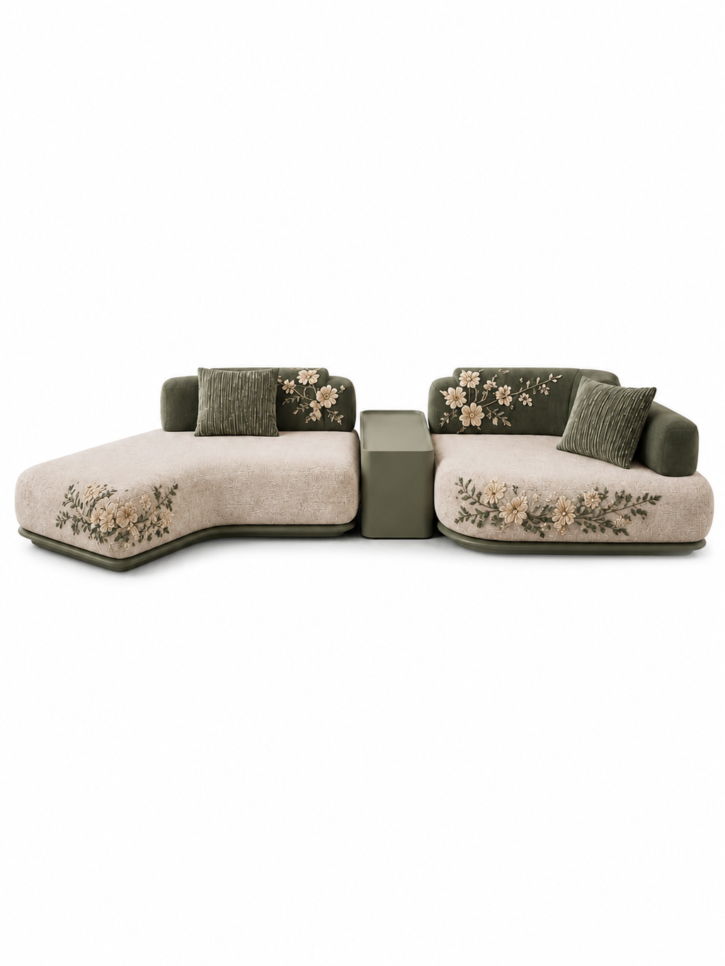 The Elviora Sofa — Luxury Embroidered Designer 4 Seater Sofa