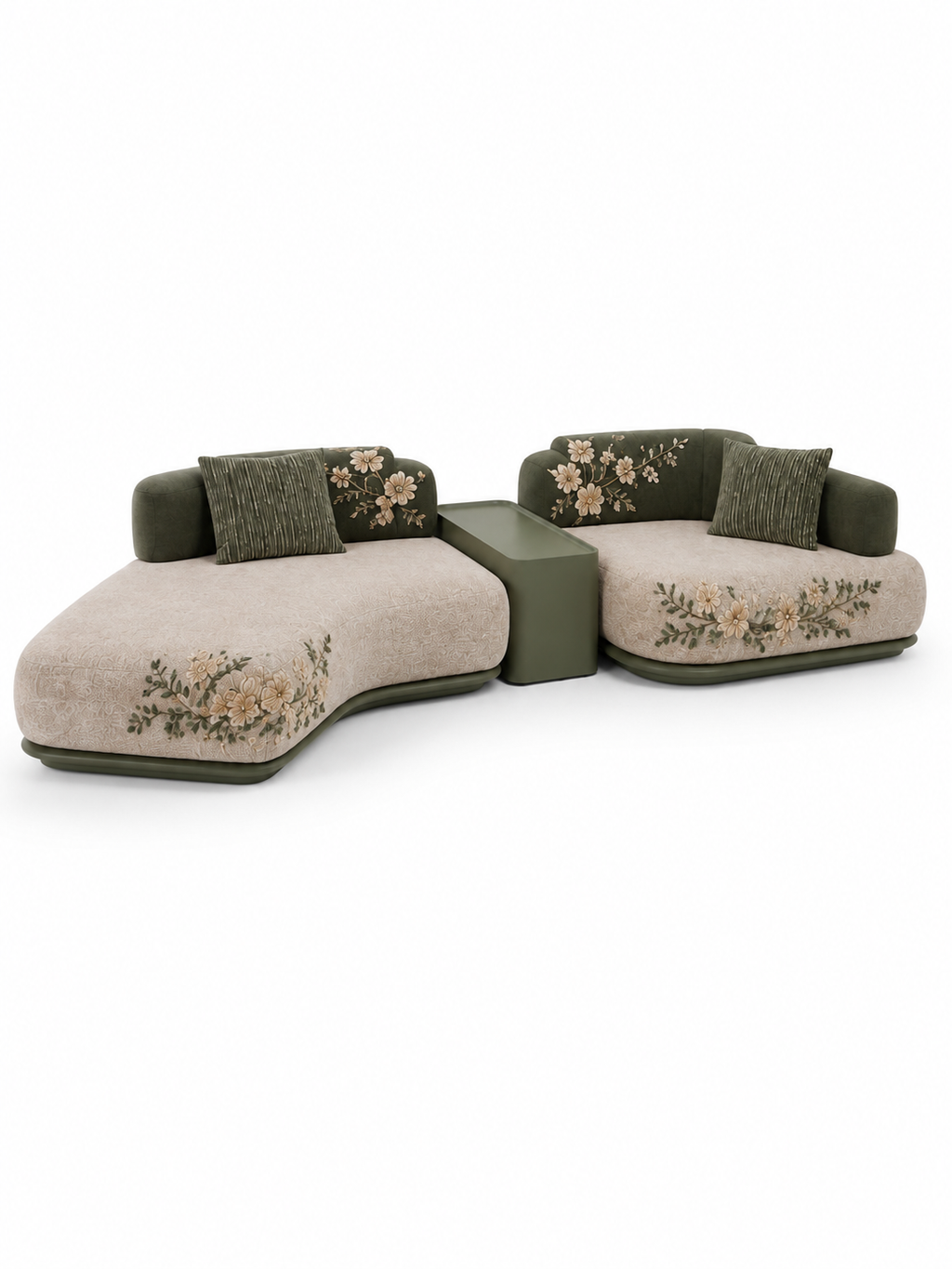 The Elviora Sofa — Luxury Embroidered Designer 4 Seater Sofa