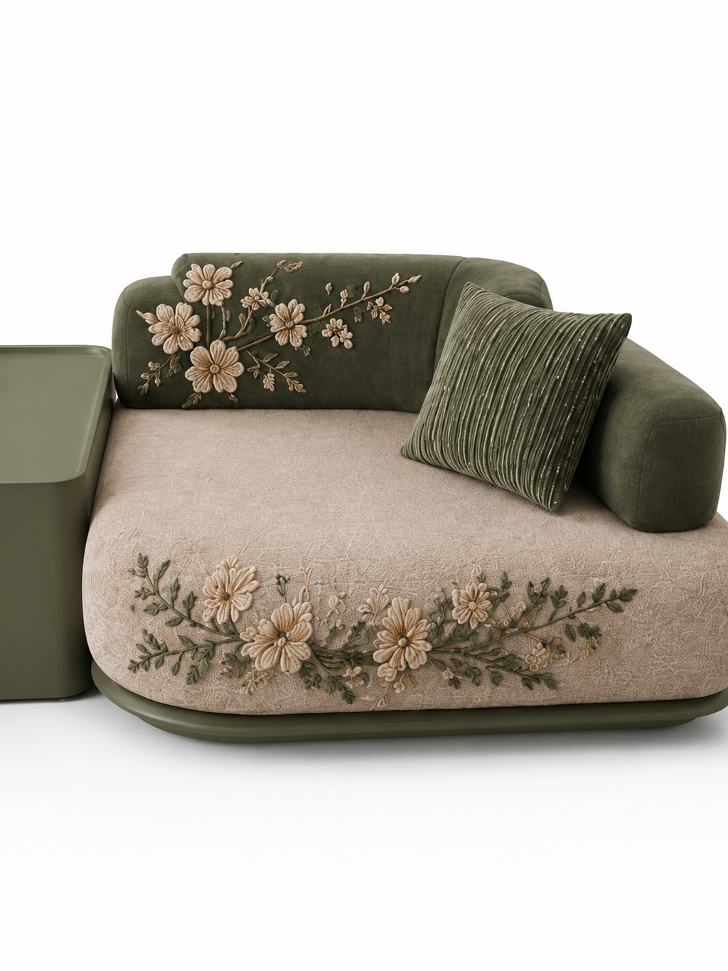 The Elviora Sofa — Luxury Embroidered Designer 4 Seater Sofa