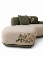The Elviora Sofa — Luxury Embroidered Designer 4 Seater Sofa