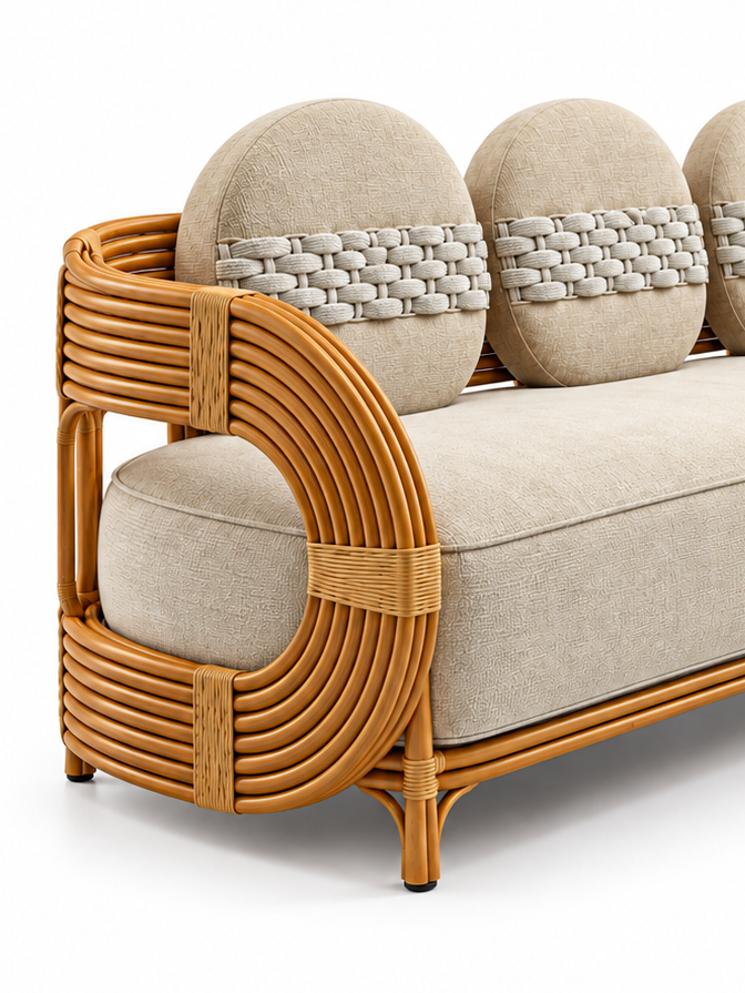 The Quil Outdoor Sofa — Luxury Woven 3 Seater Sofa