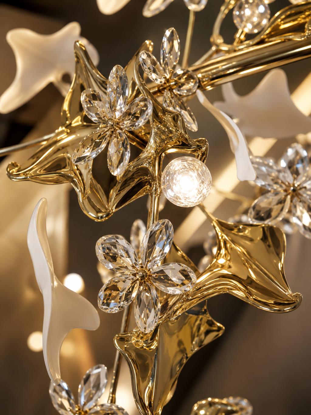The Jalyvera Chandelier — Luxury Botanical Crystal Floral Chandelier