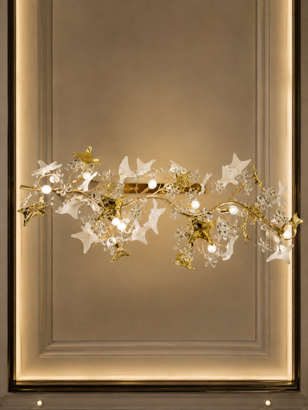 The Jalyvera Chandelier — Luxury Botanical Crystal Floral Chandelier