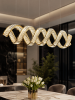 The Velaris Chandelier — Luxury Sculptural Wave Crystal Chandelier