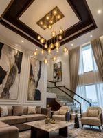 The Amberis Chandelier — Luxury Multi-Drop Glass Pendant Chandelier