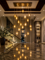 The Amberis Chandelier — Luxury Multi-Drop Glass Pendant Chandelier