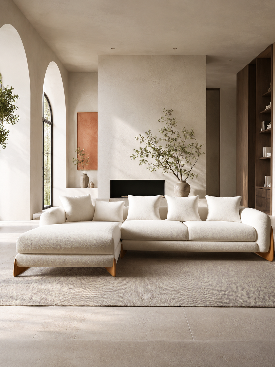 Luvina Modern Luxury Boucle Sectional Sofa