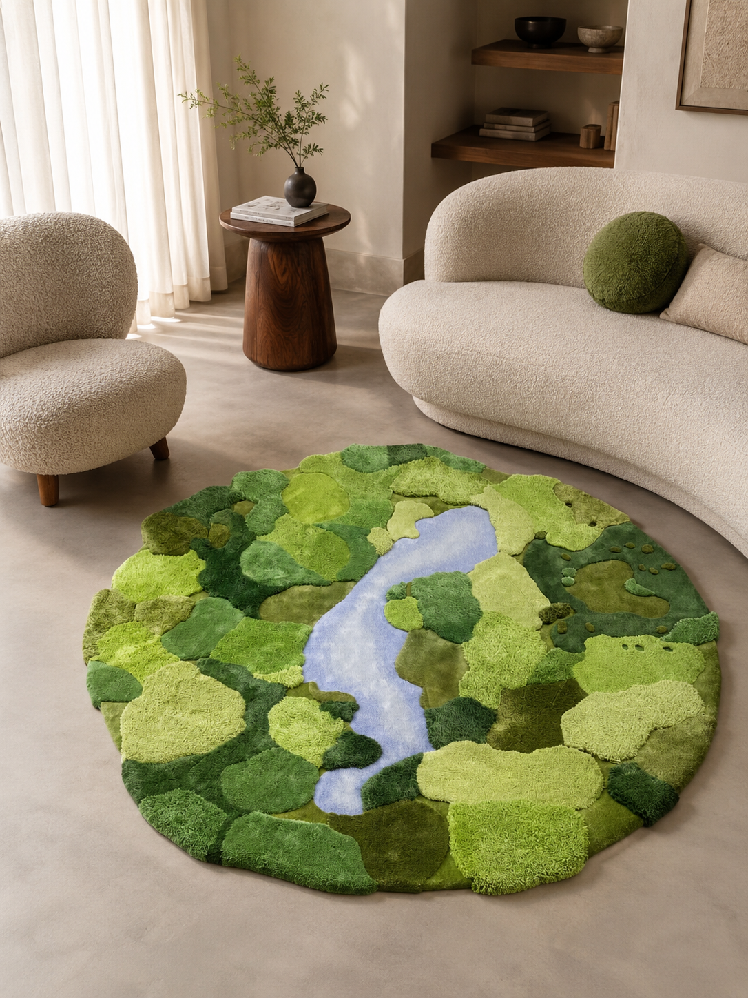 The Sylvena Rug — Luxury Hand-Tufted Botanical Abstract Area Rug