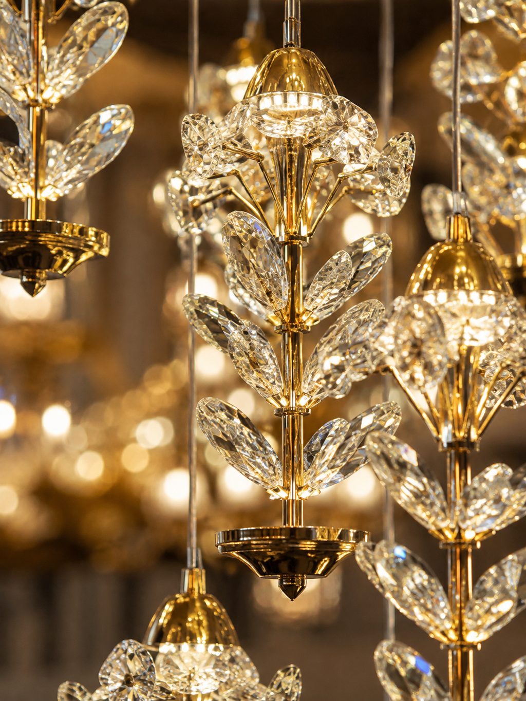 The Tahlia Chandelier — Luxury Crystal Floral Cascade Chandelier
