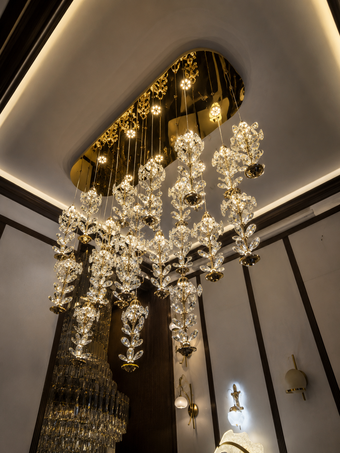 The Tahlia Chandelier — Luxury Crystal Floral Cascade Chandelier