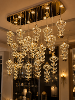 The Tahlia Chandelier — Luxury Crystal Floral Cascade Chandelier