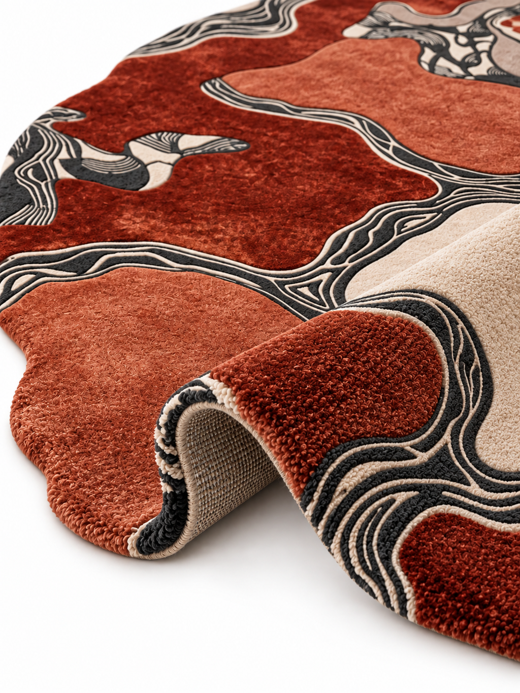 The Terra Flow Rug — Luxury Abstract Organic Area Rug