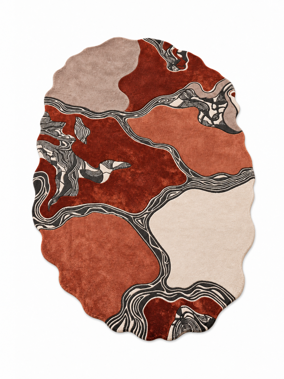 The Terra Flow Rug — Luxury Abstract Organic Area Rug