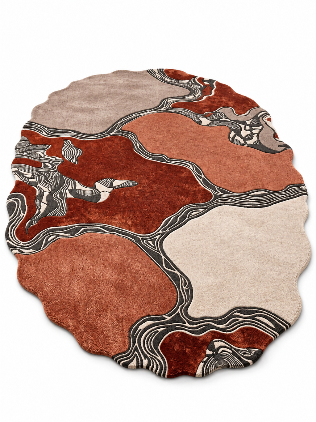 The Terra Flow Rug — Luxury Abstract Organic Area Rug