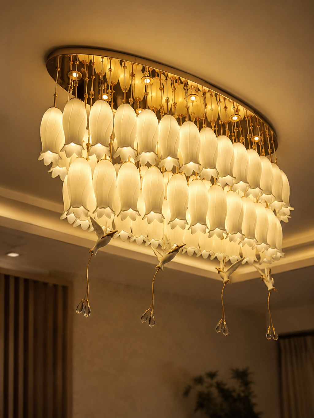 The Bellora Chandelier — Luxury Lily Blossom Ceiling Chandelier