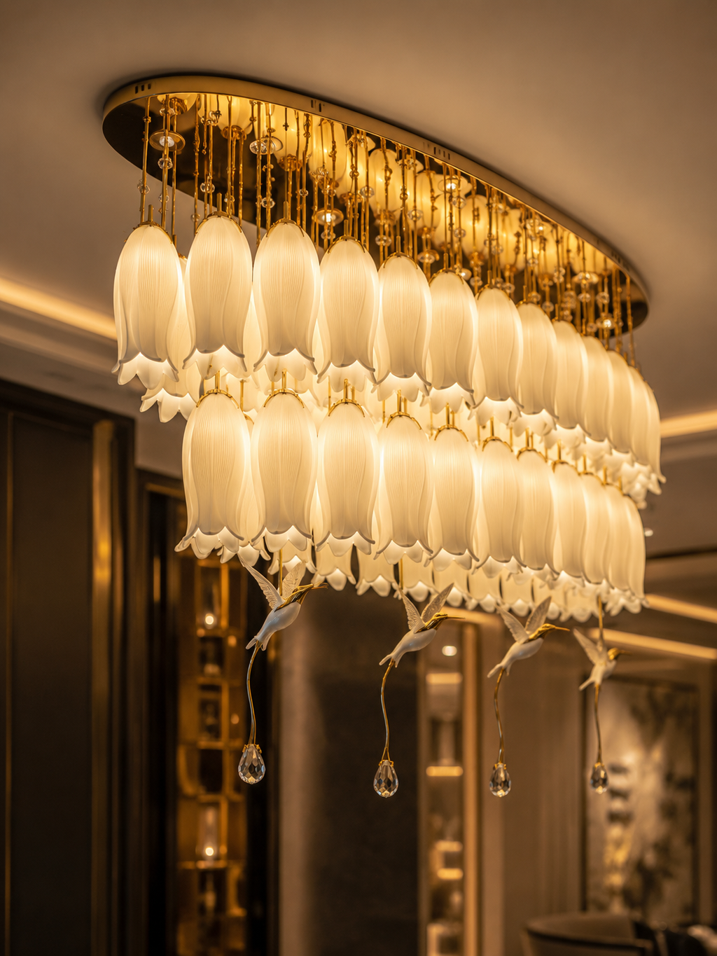 The Bellora Chandelier — Luxury Lily Blossom Ceiling Chandelier