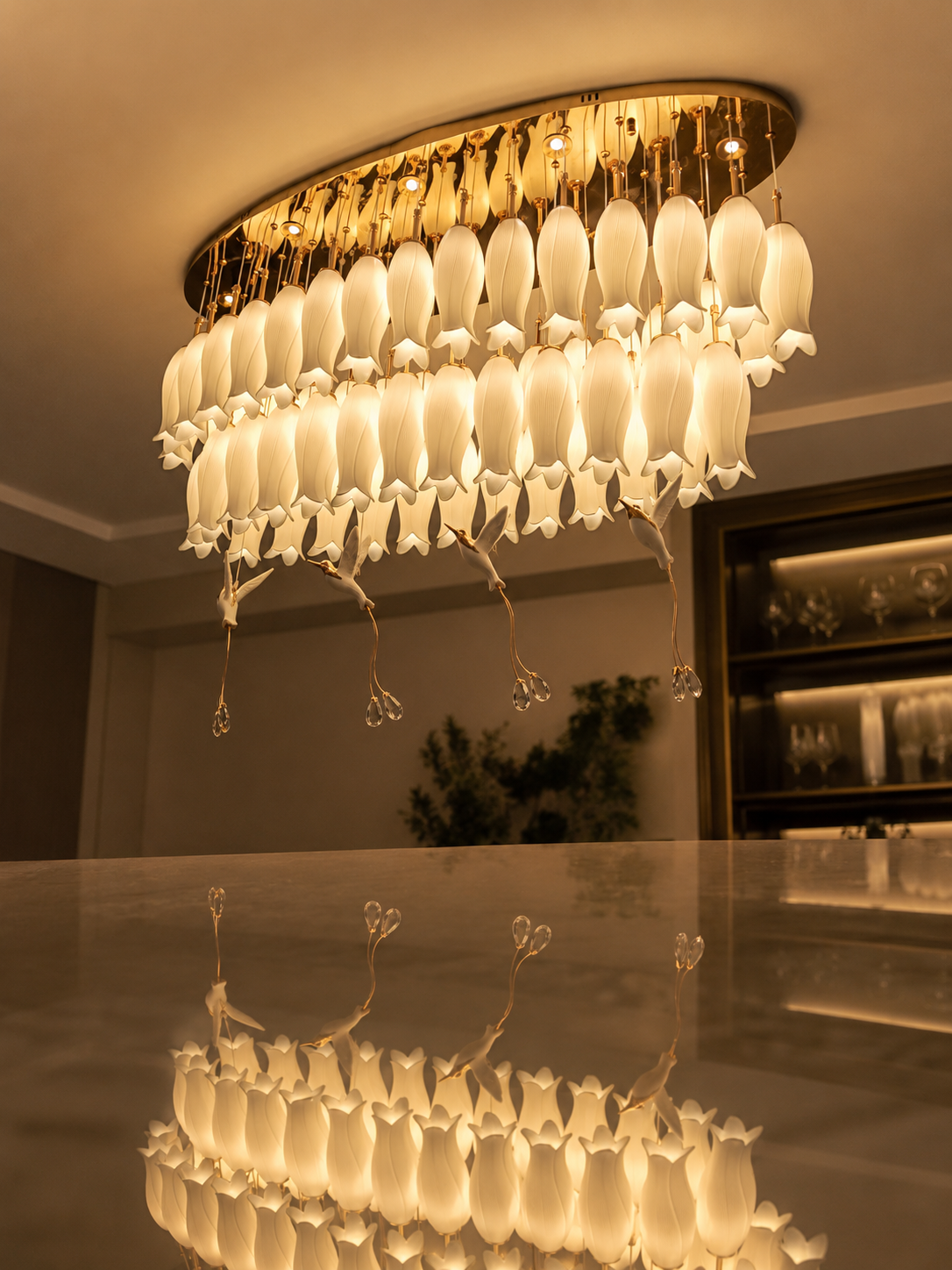 The Bellora Chandelier — Luxury Lily Blossom Ceiling Chandelier