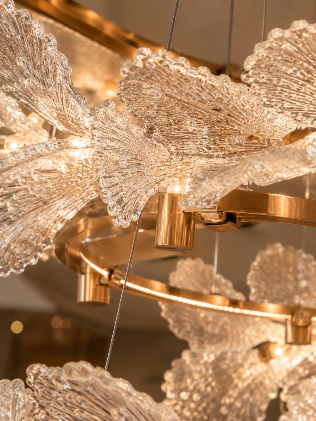 The Zorvella Orchid Chandelier — Luxury Crystal Floral Ring Pendant Light