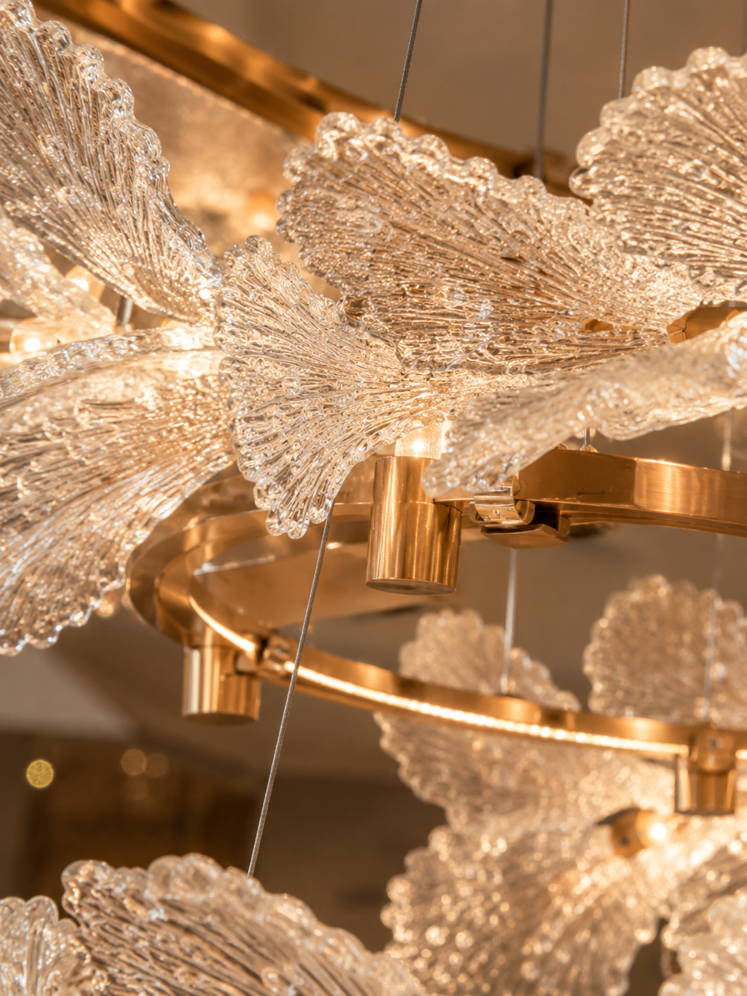 The Zorvella Orchid Chandelier — Luxury Crystal Floral Ring Pendant Light