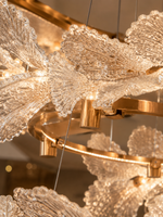 The Zorvella Orchid Chandelier — Luxury Crystal Floral Ring Pendant Light