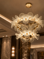 The Zorvella Orchid Chandelier — Luxury Crystal Floral Ring Pendant Light