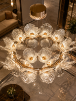 The Zorvella Orchid Chandelier — Luxury Crystal Floral Ring Pendant Light