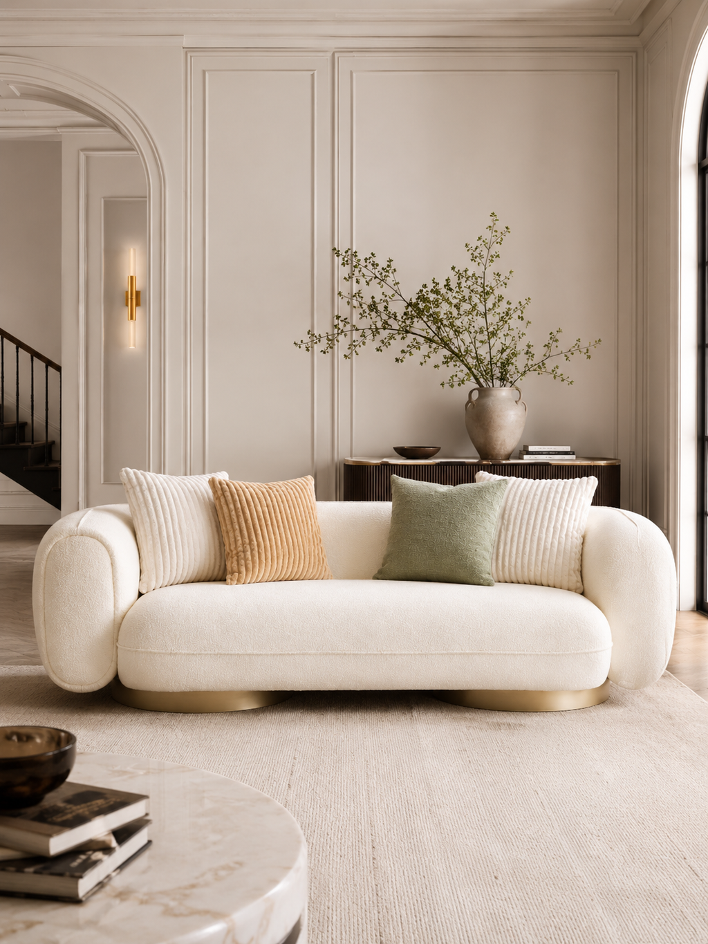 Vasa Modern Luxury Curvy Seater Sofa Set