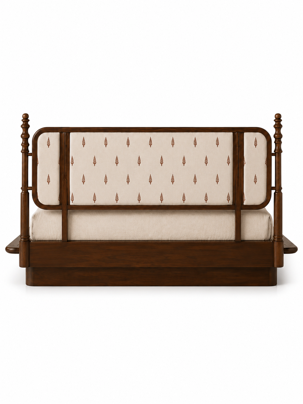 The Veda Bed — Luxury Solid Wood Upholstered Bed