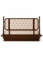 The Veda Bed — Luxury Solid Wood Upholstered Bed