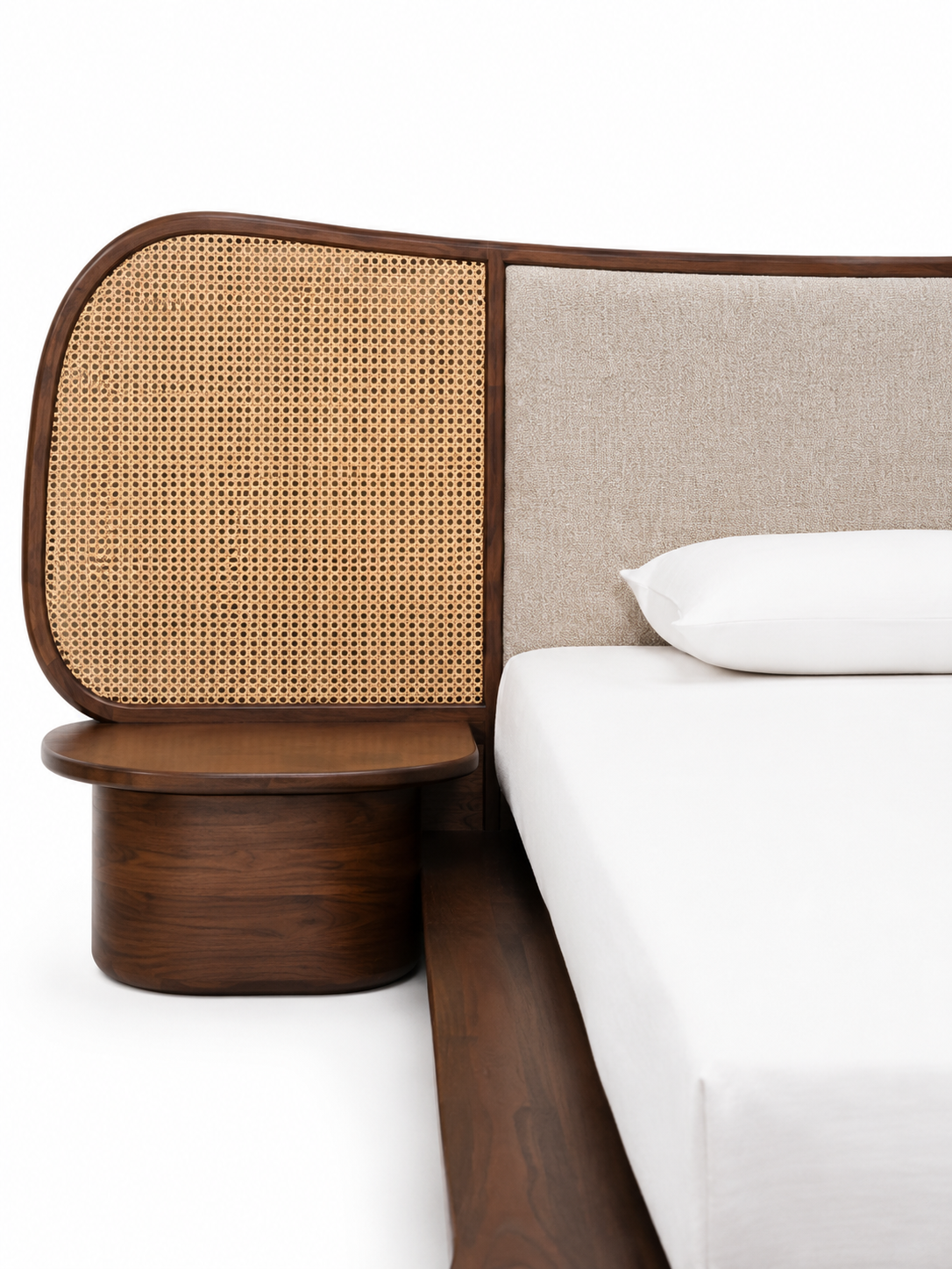 The Solara Bed — Luxury Cane & Solid Wood Bed