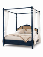 The Bellamira Bed — Luxury Canopy Cane Wood Bed