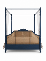The Bellamira Bed — Luxury Canopy Cane Wood Bed