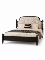 The Elowen Bed — Luxury Upholstered Solid Wood Bed