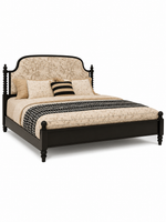 The Elowen Bed — Luxury Upholstered Solid Wood Bed
